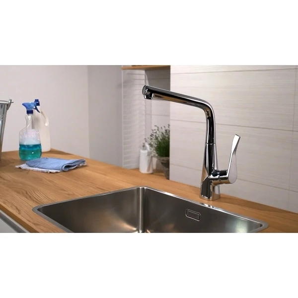Смеситель для кухни, Hansgrohe Metris M71, нержавеющая сталь арт. 14822800