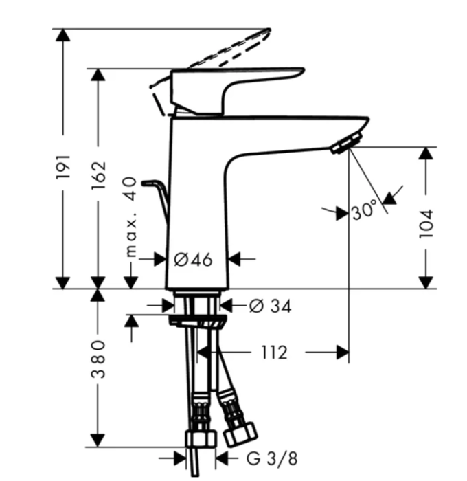 Смеситель для раковины Hansgrohe Talis E арт. 71710000