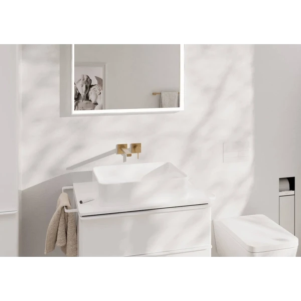 Смеситель для раковины скрытого монтажа, EcoSmart+, Hansgrohe Tecturis E, бронза арт. 73051140