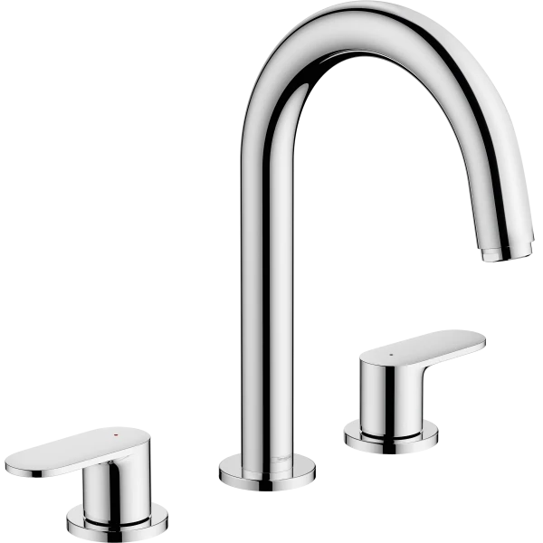 Смеситель для раковины на 3 отверстия со сливным гарнитуром, Hansgrohe Vernis Blend, хром арт. 71553000