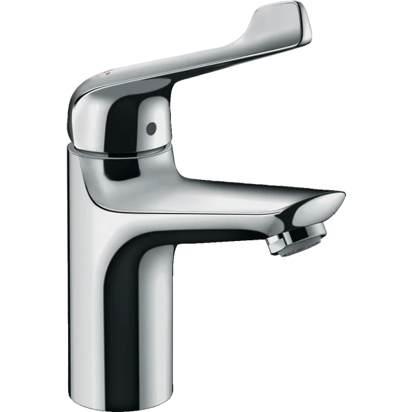 Смеситель для раковины со сливным гарнитуром с удлиненной рукояткой, Hansgrohe Novus, хром арт. 71921000