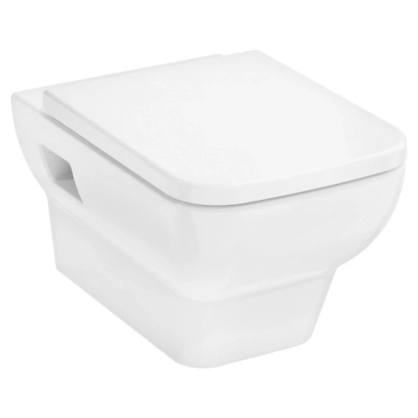 Унитаз подвесной с сиденьем с микролифтом Hansgrohe CreekTide Q Белый арт. HGSET001