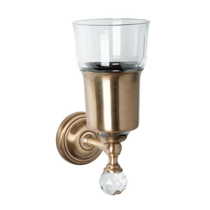 Подвесной cтакан, стеклянный, Crystal бронза, Tiffany World - TWCR109br-sw