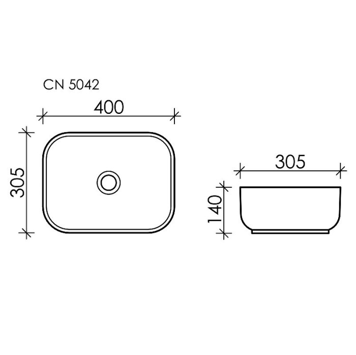 Накладная раковина Ceramicanova Element, белый арт. CN5042