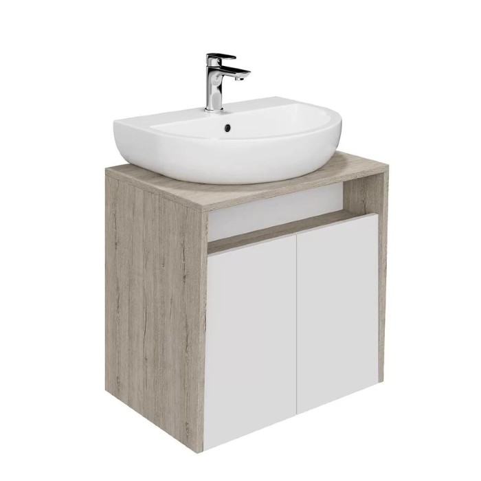 Тумба подвесная 2 дверцы 60см, Pro Kerama Marazzi, белый - PRO.60.2\WHT