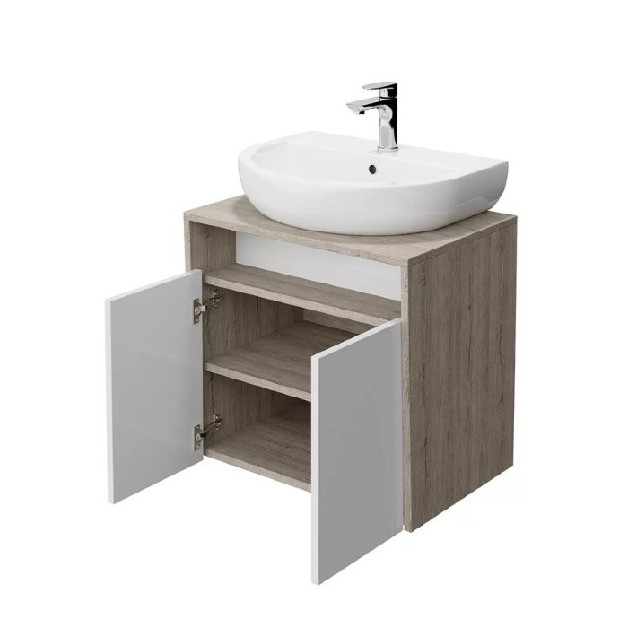 Тумба подвесная 2 дверцы 60см, Pro Kerama Marazzi, белый - PRO.60.2\WHT