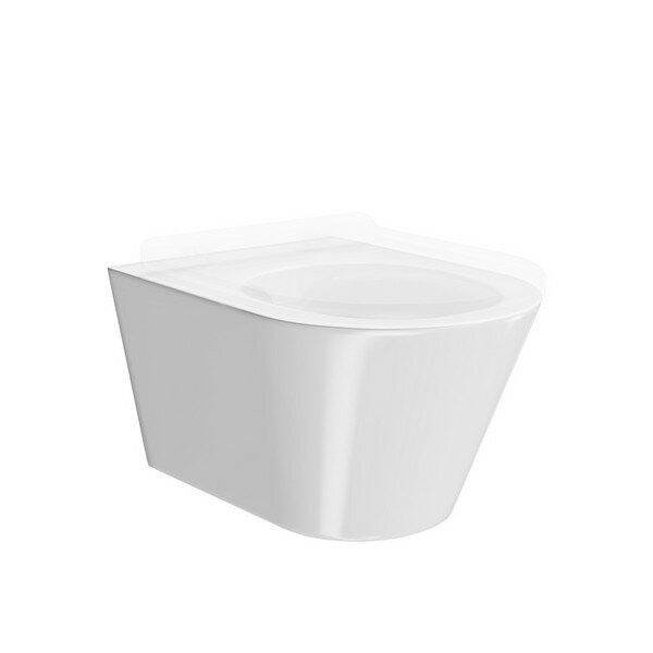 Унитаз подвесной, безободковый с крепежом, Plaza modern Kerama Marazzi, белый - PLMR.wc.02