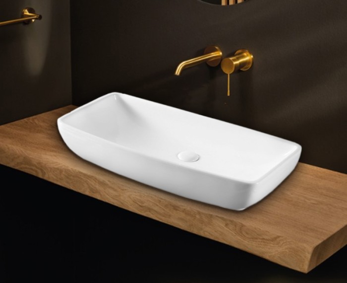 Раковина 60х38,5х13, накладная, белая, Azario - AZ-4959B