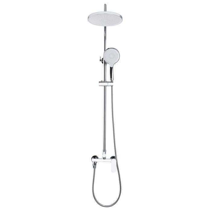 Душевая колонна со смесителем для ванны, с поворотным изливом, круглая, хром, Azario ARIZONA арт. AZ-20R