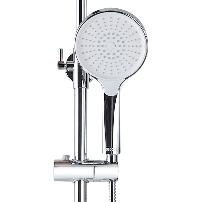 Душевая колонна со смесителем для ванны, с поворотным изливом, круглая, хром, Azario ARIZONA арт. AZ-20R