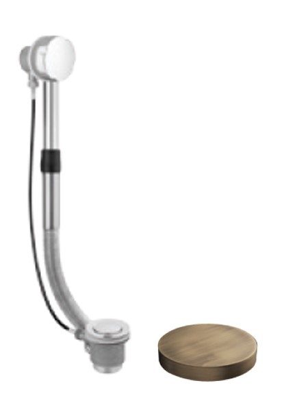 Слив-перелив для ванны, Giulini, матовая бронза арт. 5014BROP