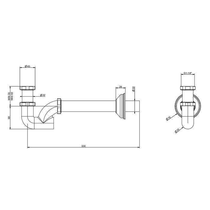 Сифон для раковины, Gessi, 01018#149 цвет: никель
