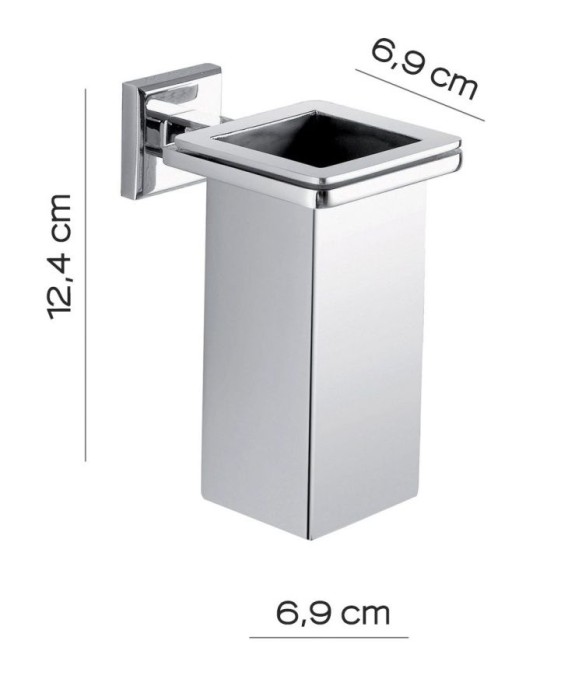 Настольный и настенный металлический стакан Colorado Gedy, 38101310(13) цвет: хром