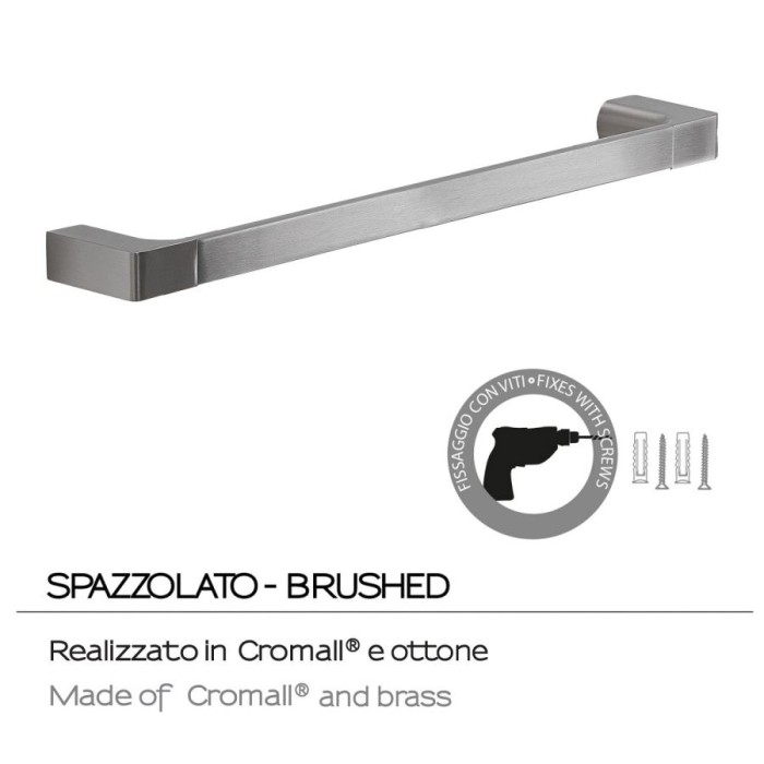 Полотенцедержатель, длина 45 см Pirenei Gedy, PI21/45(38) цвет: хром