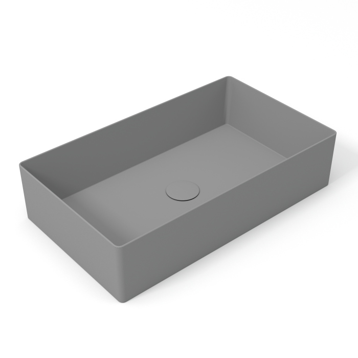 Накладная раковина 60x35x14 см, Olympia ceramica Slice, серый матовый арт. SLC42RE60003