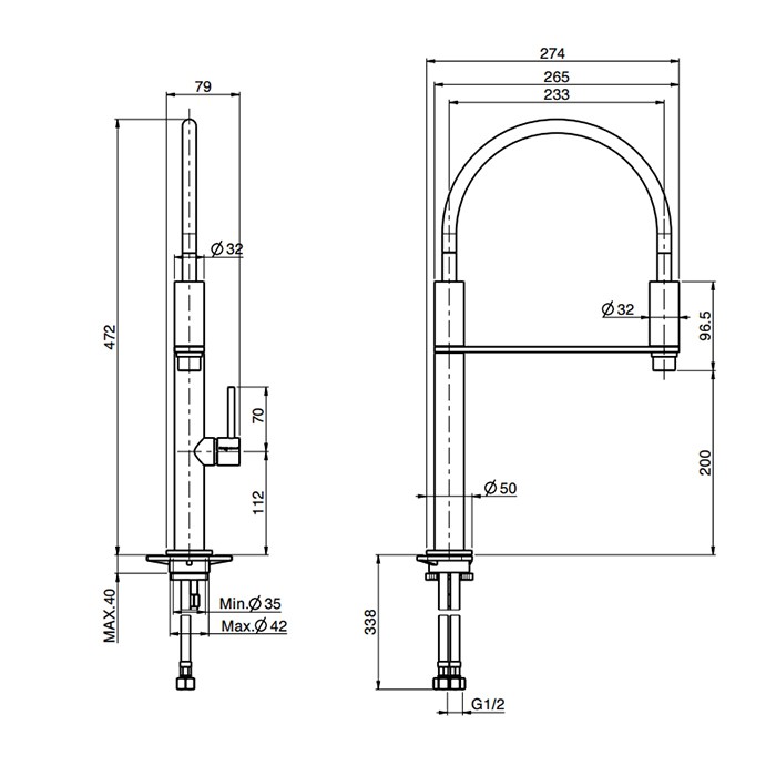 Fima Carlo Frattini Смеситель для кухни, на 1 отв., с выдвижной лейкой, Kitchen, F7047NS цвет: черный