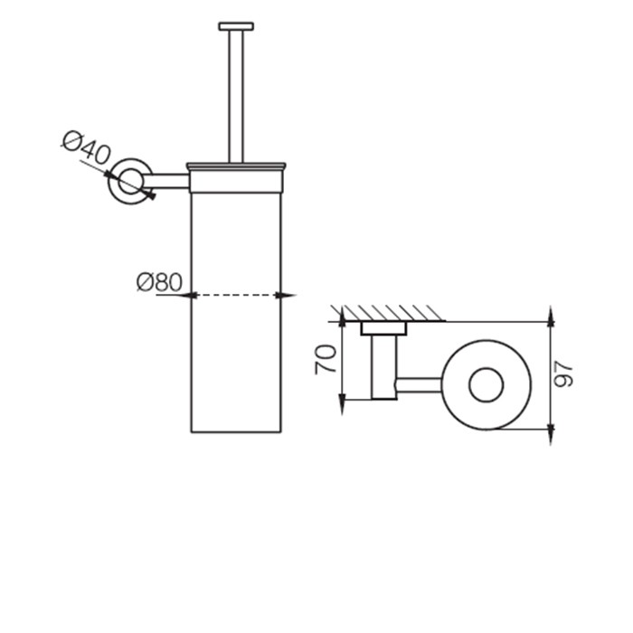 Fima Carlo Frattini Ёршик настенный, Rotola, F6006/2OR цвет: золото