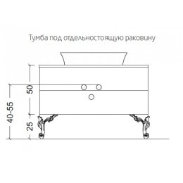 Тумба 140смx43,5 white, Boheme Neoart - 831-140-WH