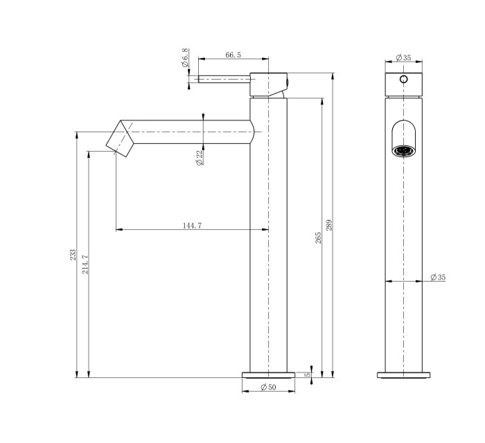 Смеситель для раковины высокий, Wonzon & Woghand, WW-H1064-CR цвет: хром