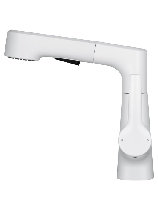 Смеситель для раковины с выдвижным изливом, Wonzon & Woghand, WW-121B108-MW цвет: белый