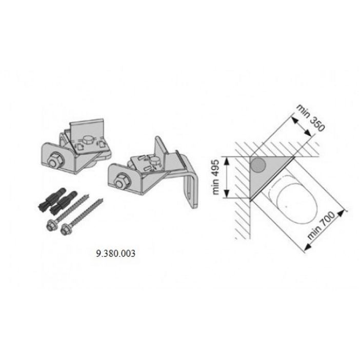 Комплект для крепления к унитазу 90 градусов, TECE арт. 9980067