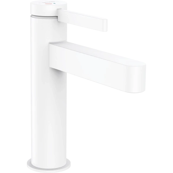 Смеситель для раковины со сливным клапаном Push-Open, Hansgrohe Finoris, белый арт. 76024700