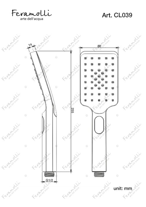 Ручной душ 3 режима, хром, Tropicale Feramolli - CL039