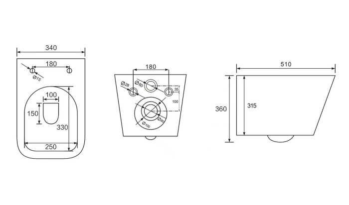 Комплект инсталляции -  белая, унитаз FLOE S Rimless 51 см, сидение дюропласт Floe S Slim SO, микролифт, быстросъём, Berges ATOM арт. 043368