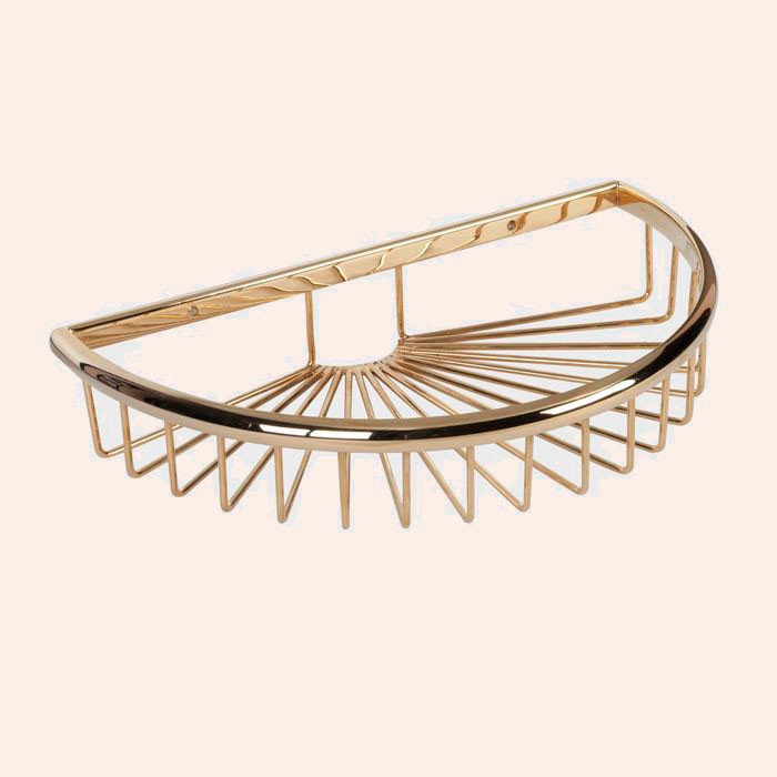 Подвесная полочка-решетка полукруглая 27x16*h5, Harmony золото, Tiffany World - TWHO535oro