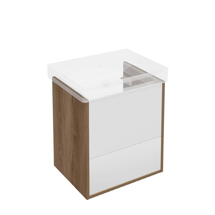 Тумба подвесная 2 ящика 55см, Pro Kerama Marazzi, коричневый - PRO.55.2\OLM
