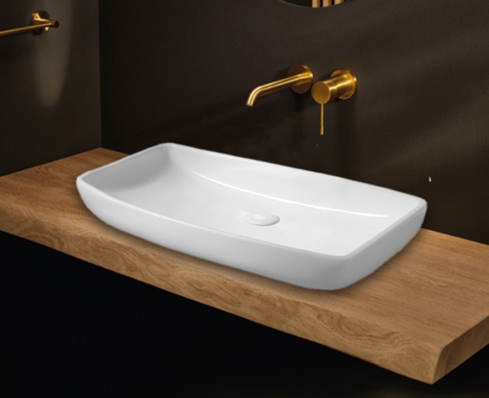 Раковина 70,5х38х13 накладная, белая, Azario - AZ-4959A