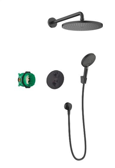 Душевая система Hansgrohe Croma  цвет черный матовый арт. 27961670