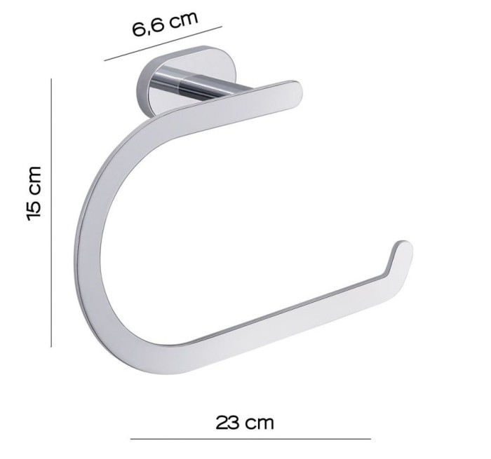 Полотенцедержатель - полукольцо Bernina Gedy, BE70(13) цвет: хром
