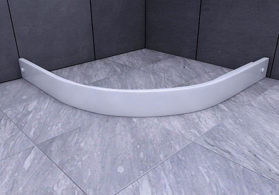 Душевой поддон 80x80, 1/4 круга R50, с ножкамии и с фронтальным экраном, без сифона, Aquatek арт. DPA-0000007