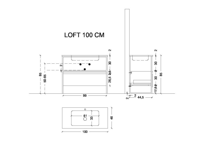 Консоль 100, Boheme Loft - 893-100