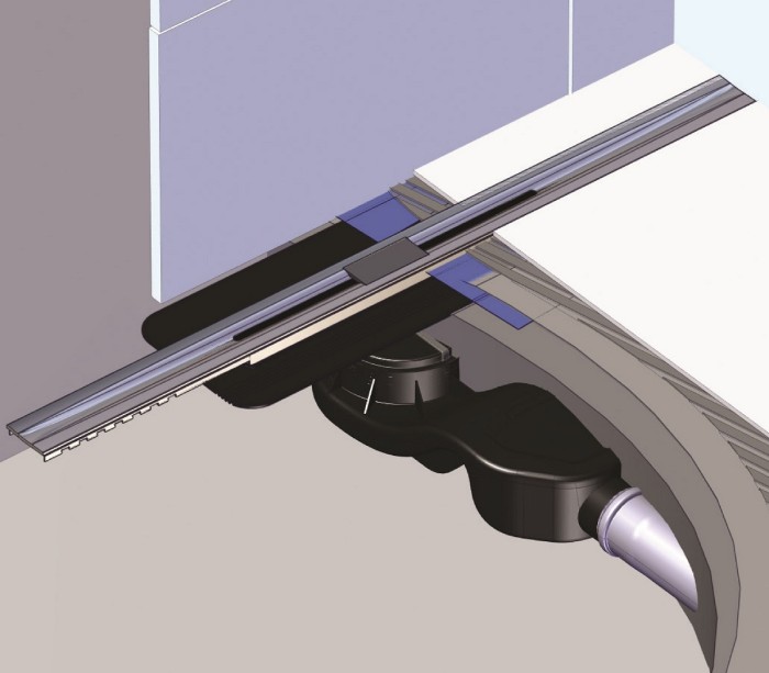 Душевой лоток BERGES SIMPEL 800, золото глянец, S-сифон D50 H60, арт.092112