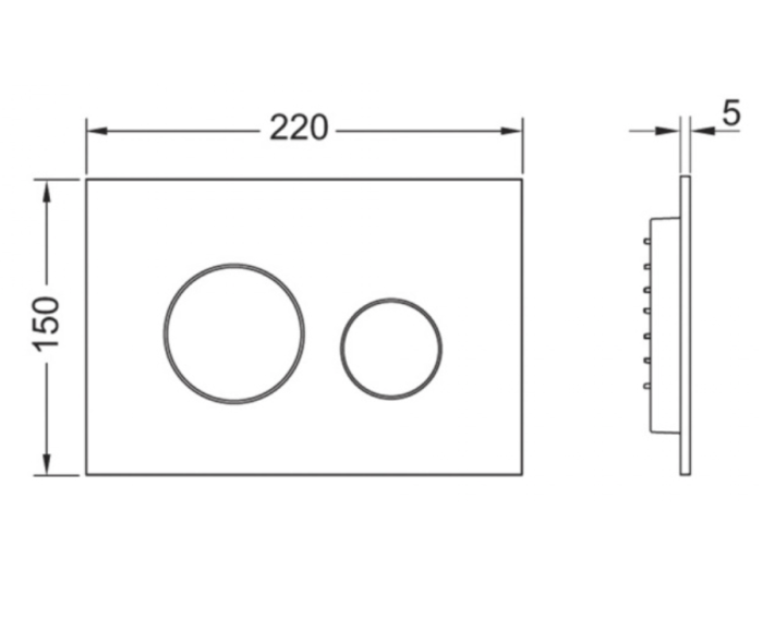 Кнопка смыва TECE now, цвет графит металлик арт. 9240423