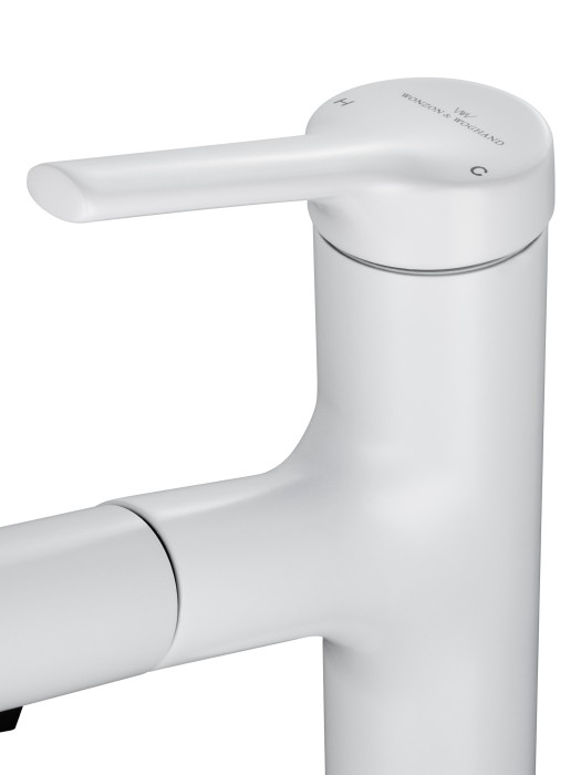 Смеситель для раковины с выдвижным изливом, Wonzon & Woghand, WW-A40862-MW цвет: белый