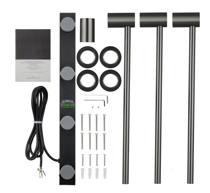 Полотенцесушитель электрический встраиваемый, Wonzon & Woghand Hamburg, WW-AL313-GM цвет: графит