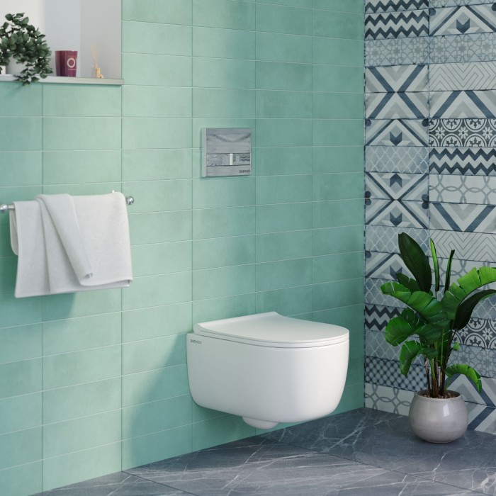 Комплект унитаза EGO Rimless с инсталляцией NOVUM525, кнопка L3 хром, сиденье Toma Slim SO, Berges арт. 047213