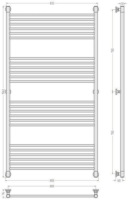 Сунержа Водяной полотенцесушитель 1500x800, Богема+ прямая, 032-0220-1580 цвет: матовое золото