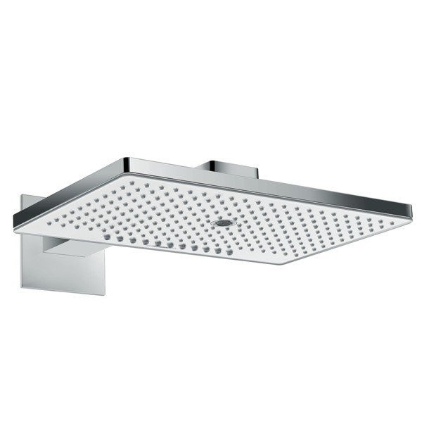 Верхний душ с настенным кронштейном скрытого монтажа Rainmaker Select Hansgrohe, белый, хром арт. 24007400
