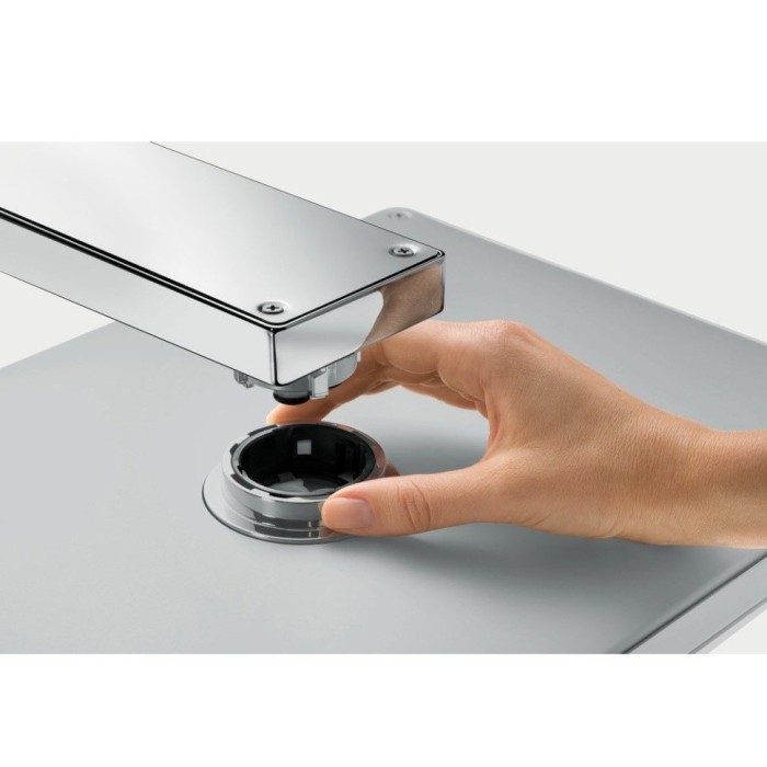 Верхний душ с настенным кронштейном скрытого монтажа Rainmaker Select Hansgrohe, белый, хром арт. 24007400