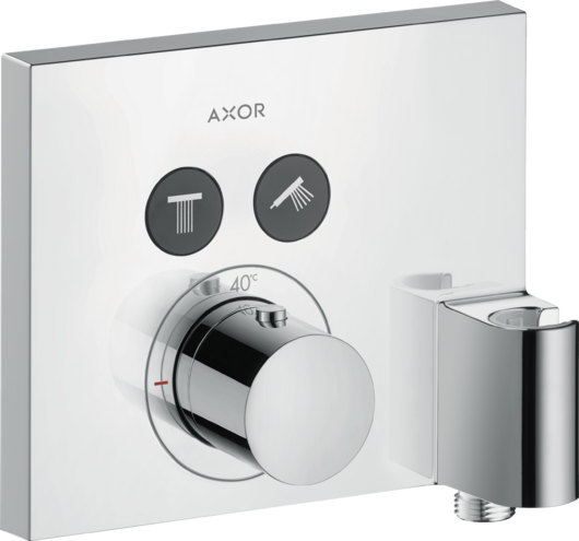 Термостат для душа со шланговым подключением и держателем душа ShowerSelect Axor, хром арт. 36712000