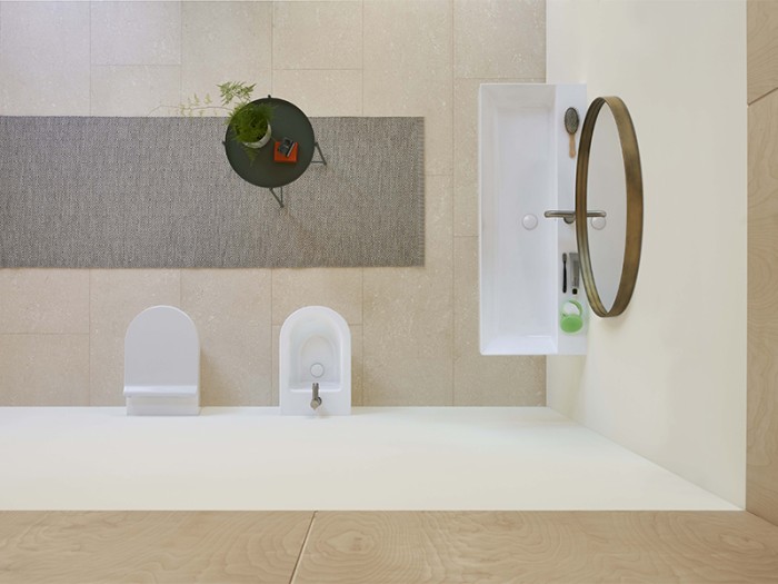 Подвесная раковина 120х47х16 см, санфаянс, с отв. под смеситель, Nubes GSI арт. 9624111