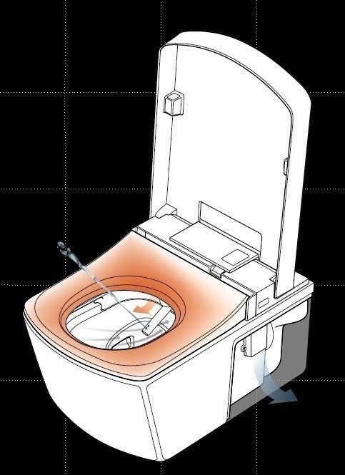 Автоматический подвесной унитаз-биде, подвесной, NEOREST/SE TOTO, CW997DF цвет: белый