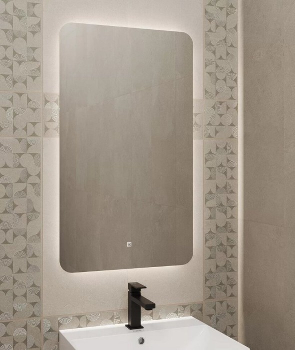 Зеркало с подсветкой LED 850x500, Pro Kerama Marazzi, - PRO.mi.50\WHT
