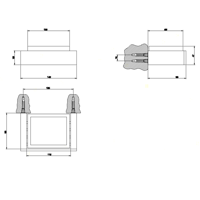 Мыльница подвесная, Gessi Rettangolo, хром/черный арт. 20802#031