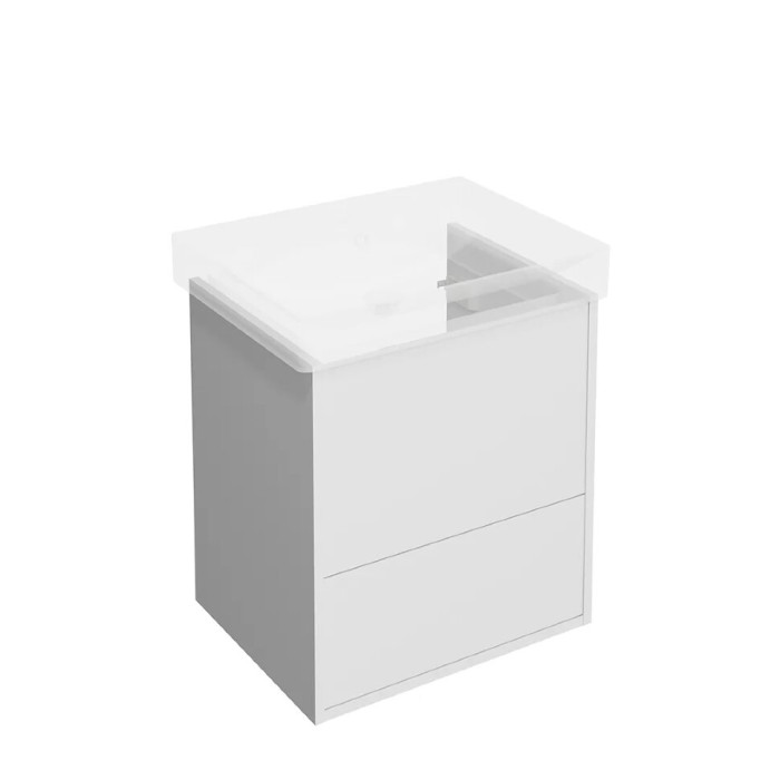 Тумба подвесная 2 ящика 55см, Pro Kerama Marazzi, белый - PRO.55.2\WHT.M