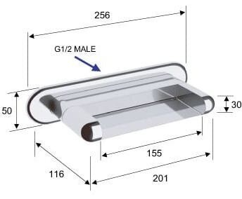 Излив настенный черный матовый, Remer, скрытого монтажа 91NCNO